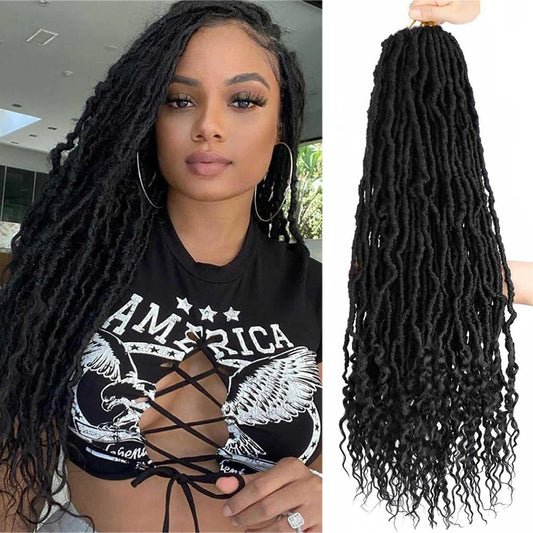 1/3/8 Packs Faux Locs Crochet Hair Curly Ends 14-30 Inch Soft Locs Crochet Dreads Boho Braids Crochet Faux Locs Synthetic Hair Viralgem Store