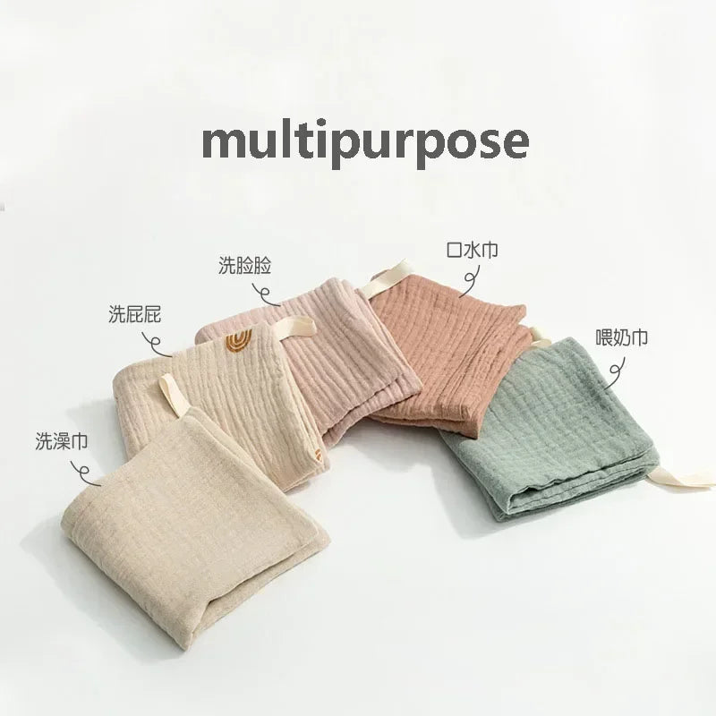 2/5pcs Baby Saliva Soft Absorbent Gauze Cotton Burp Cloth Kindergarten Handkerchief Newborn Washcloth Nursing Towel