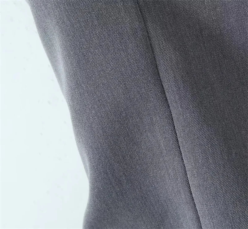 Women Square Neck Rowena Grey Lace Back Corset