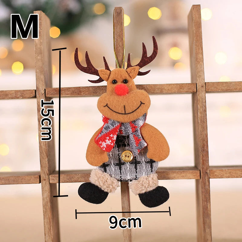 2023 Happy New Year Christmas Ornaments DIY Xmas Gift Santa Claus Snowman Tree Pendant Doll Hang for Home Noel Natal Decorations Viralgem Store