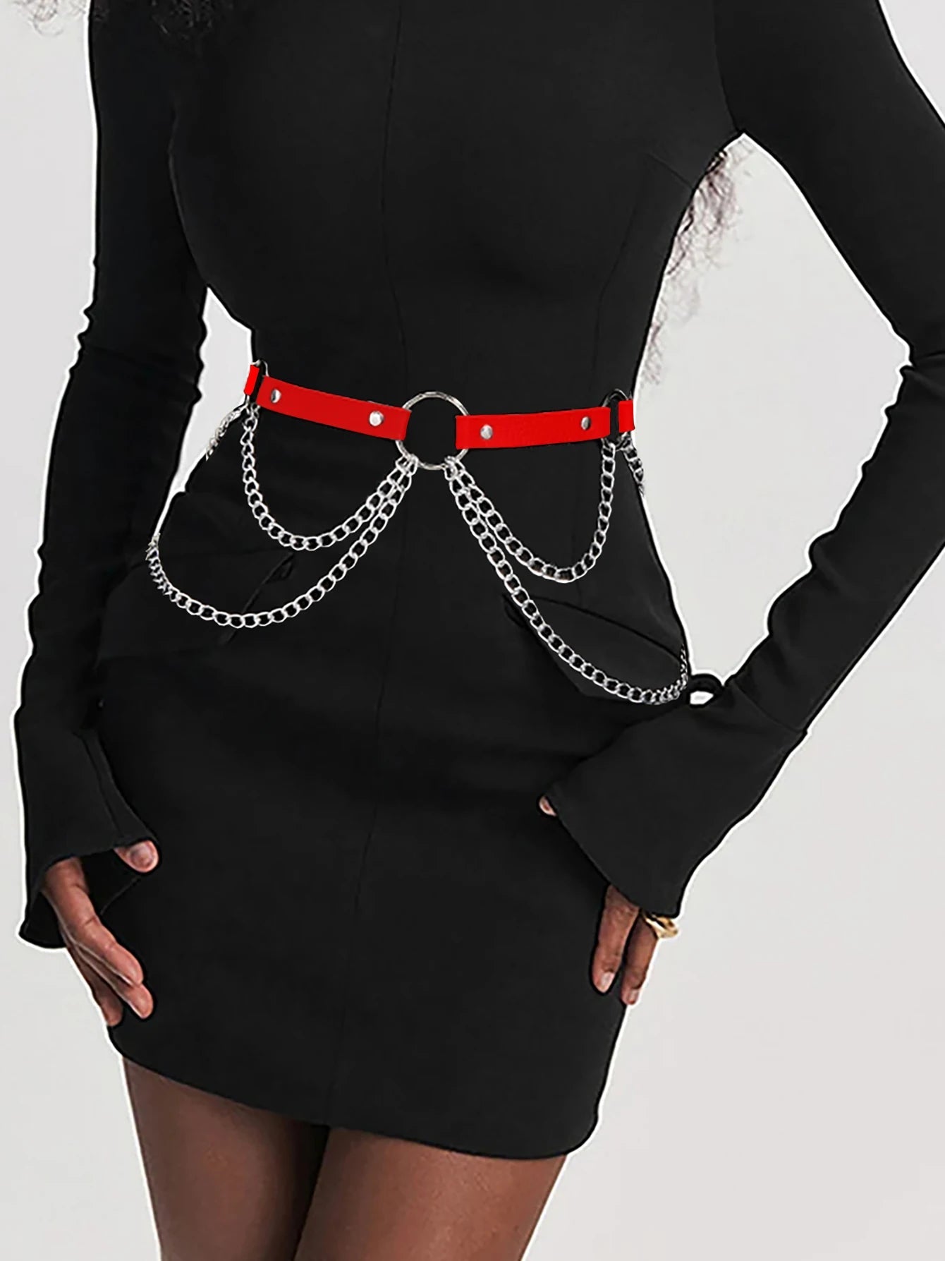 ﻿ Women Sexy Leather Harness Belt Waist Chain Harness Fashion Waistband Accessory Leisure Punk Gothic Clothing Jewelry Belt Viralgem Store