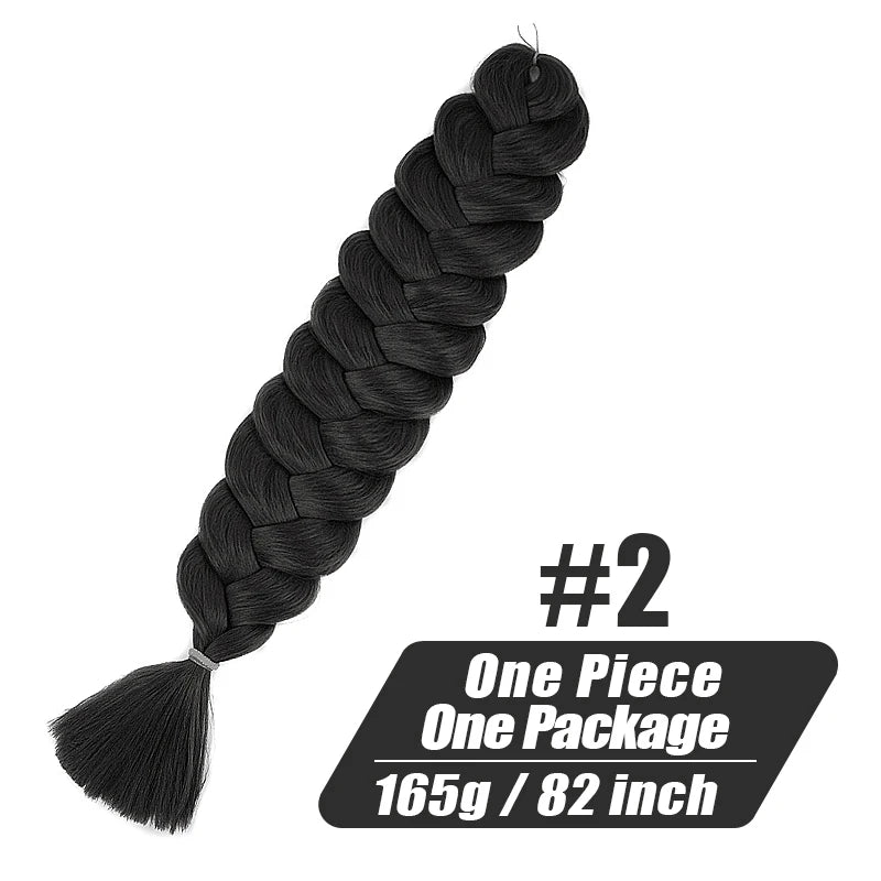 Xpression Jumbo Braiding Hair 82 Inch 165g Crochet Hair Pre Stretched Box Twist Braids Synthetic Hair Extensions For BWomen Viralgem Store