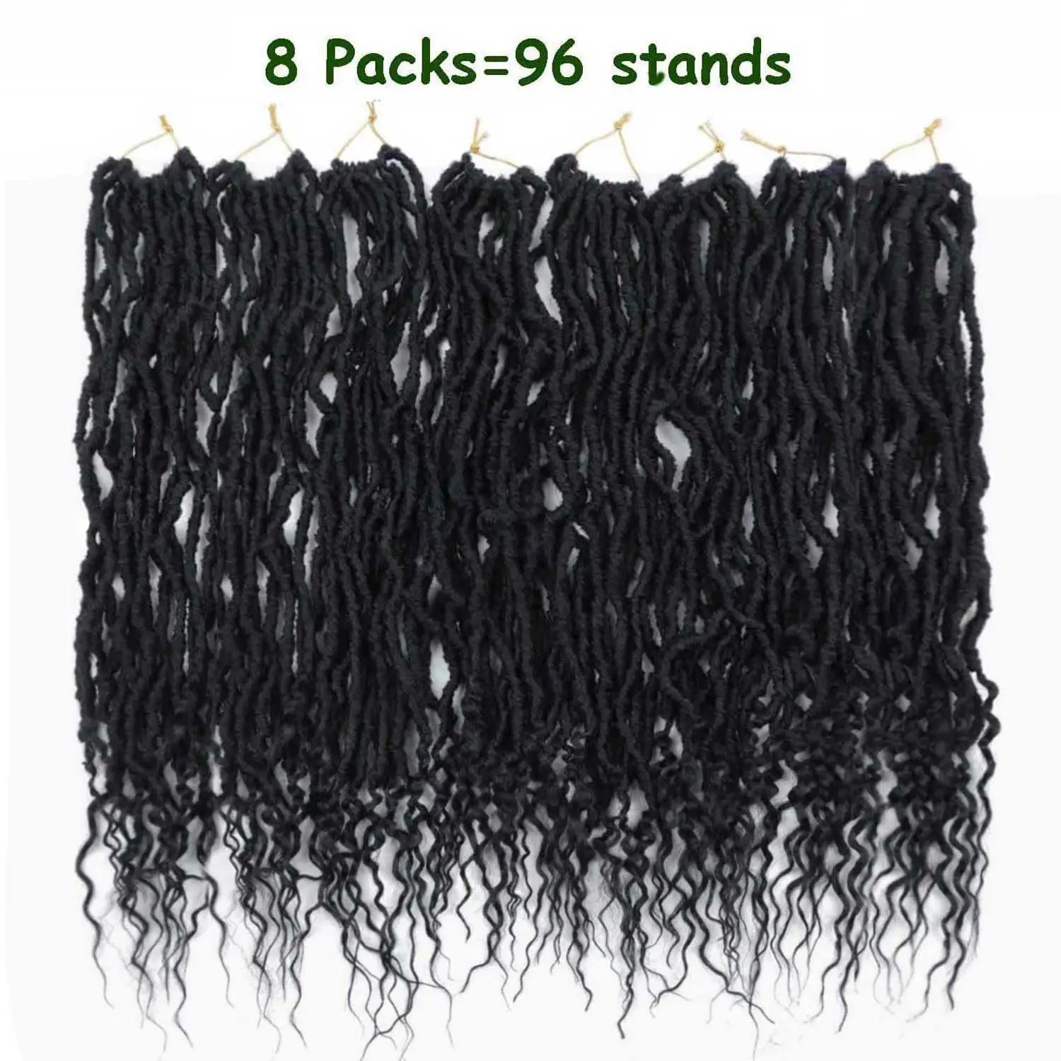 1/3/8 Packs Faux Locs Crochet Hair Curly Ends 14-30 Inch Soft Locs Crochet Dreads Boho Braids Crochet Faux Locs Synthetic Hair Viralgem Store