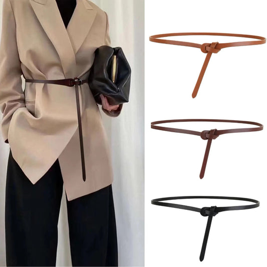 Vintage Knotted Thin Belt Elegant Simple Casual Dress Belt Classic Sweater Shirt Waistband Accessories For Women Viralgem Store