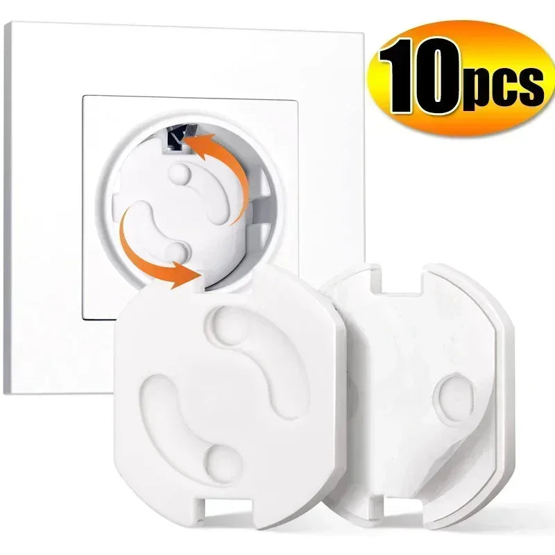 1/10pcs  Baby Safety Child Electric Socket Outlet Plug Protection Security Two Phase Safe Lock Cover Kids Sockets Cover Plugs Viralgem Store