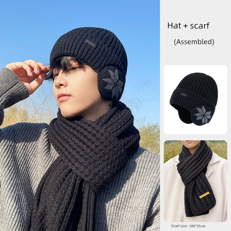 Winter Heattech Male Fleece-lined Thickened Cold Protection Cycling Hat