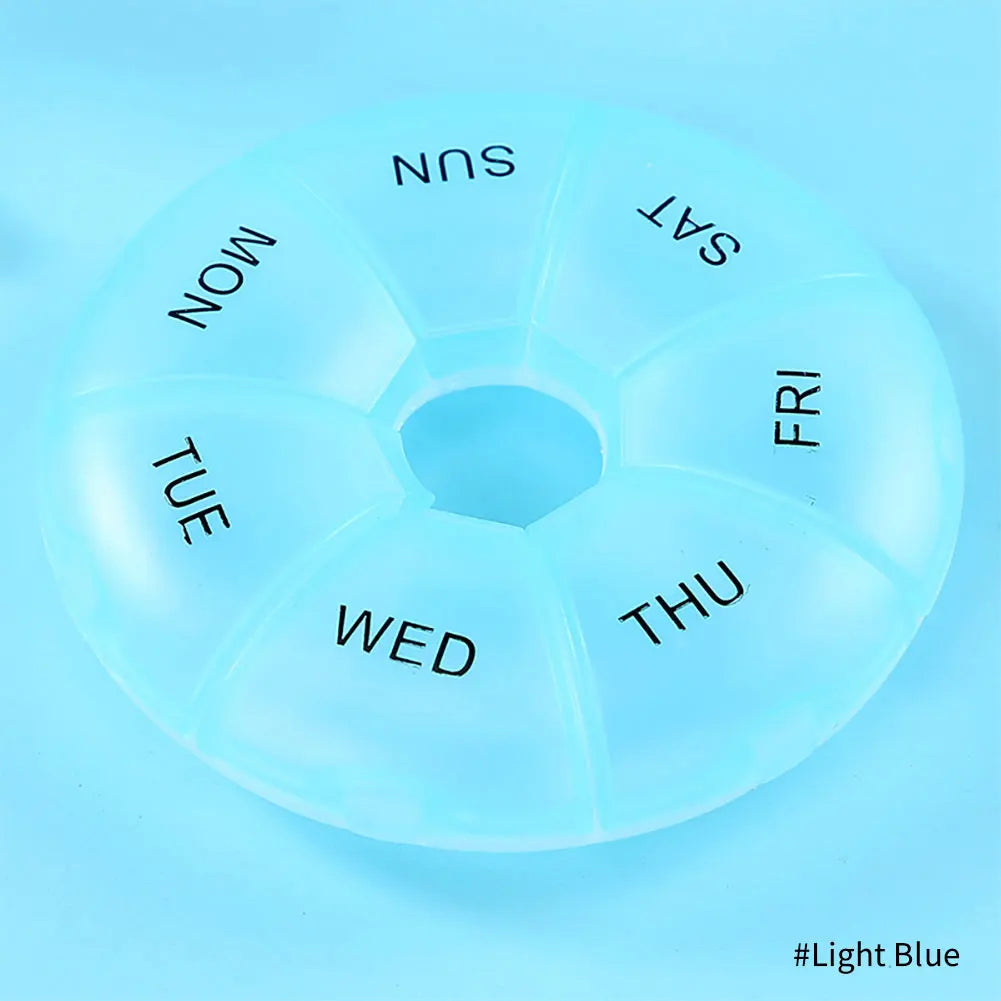 1pc Portable Weekly 7 Days Pill Box Holder Medicine Storage Organizer Case Travel Pill Case Container