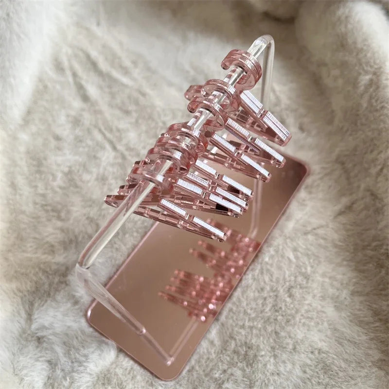 8pcs Hangers Earring Jewelry Hanger Display Stand Acrylic Organizer Creative Coat Hanger Shape Tabletop Ear Stud Jewelry Storage Viralgem Store