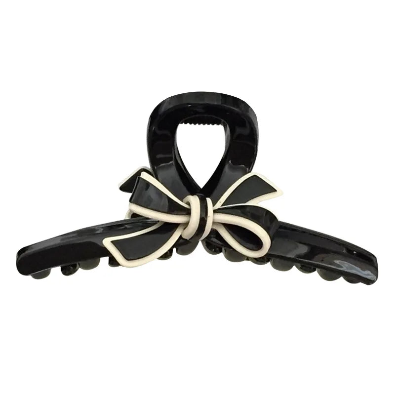 11CM Simple Casual Korean Acrylic Large Women's Hair Clip Claw Elegant Bow-knot Design Hair Accessories Ponytail Clips Headdress