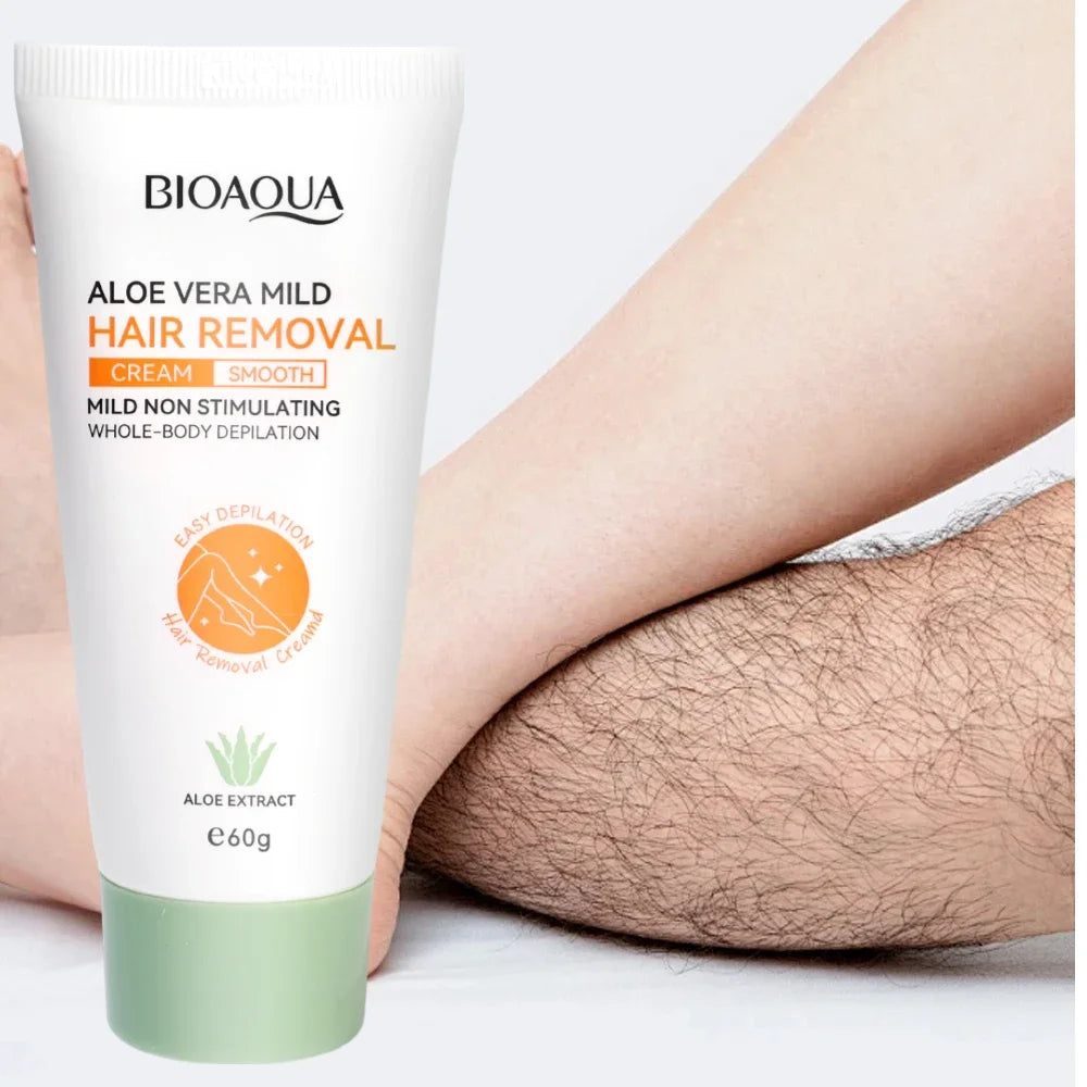 Aloe Vera Fast Hair Removal Cream 60g Painless Underarm Body Face Private Areas Hairs Remove Depilatory Wax Women Men Skin Care Viralgem Store