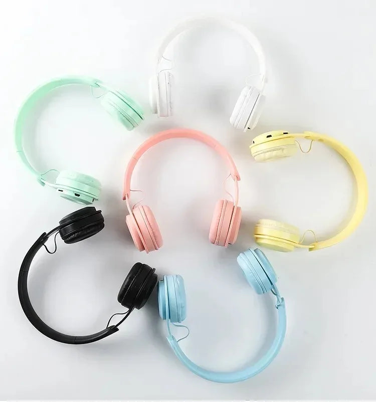 Y08 Macaron Wireless Bluetooth Headphones With Microphone Wired Earphones Gaming Headset Gamer Mp3 Players Choice Kids Gifts Viralgem Store