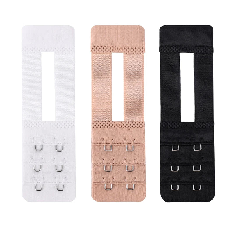 3Pcs Bra Extension Strap Extenders for Women Adjustable Belt Buckle Elastic 3 Row Hook Lengthen Expander Intimate Accessories Viralgem Store