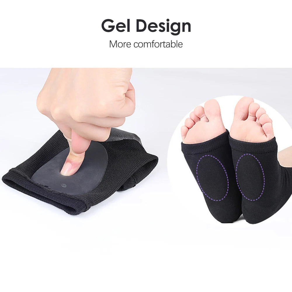 2 in 1 Arch Support Sleeves Plantar Fasciitis Heel Spurs Foot Care Flat Feet Relieve Fatigue Sleeve Socks Orthotic Insoles Pads