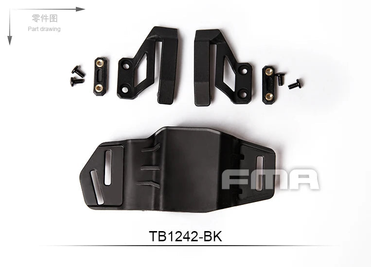 Universal FMA Gun Holster With Clips Fit Compact Glock 17/19 / Smith & Wesson M&P/Sig sauer P226 9mm 1911 . 45cal Airsoft Case Viralgem Store