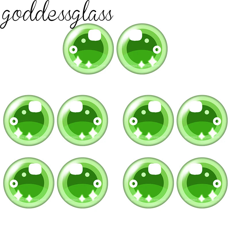 5pairs Cartoon Glass Doll eye Cute Pupils Stars 12mm/18mm/20mm/25mm Round cabochon flat back Making findings Jewelry