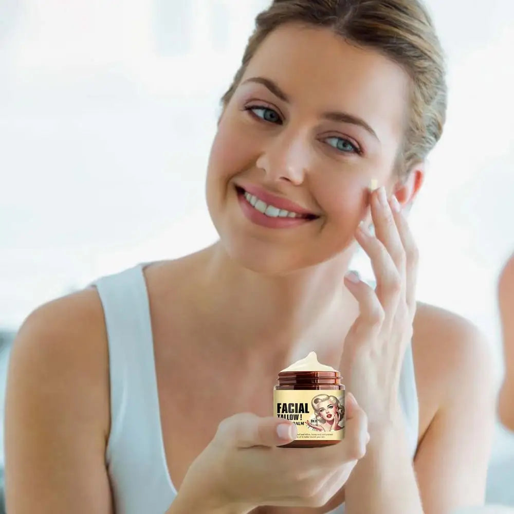 Tallow Balm 4.23oz Hydrating Face Balm Beef Tallow Face ceram Skincare For Skin Pure Cream Tallow Honey Cream For Face And Body