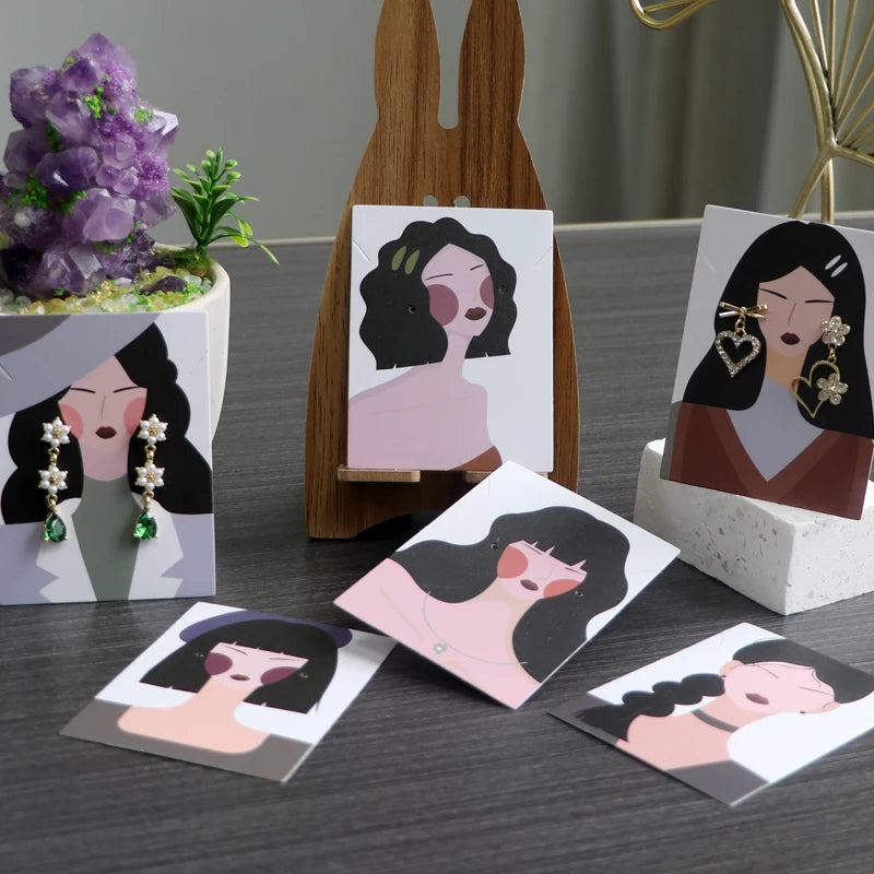 20Pcs/Lot 6x8cm Earrings Display Card Necklace Holder Favor Jewelry Organizer Ear Studs Jewelry Display Packaging Cards Supplies