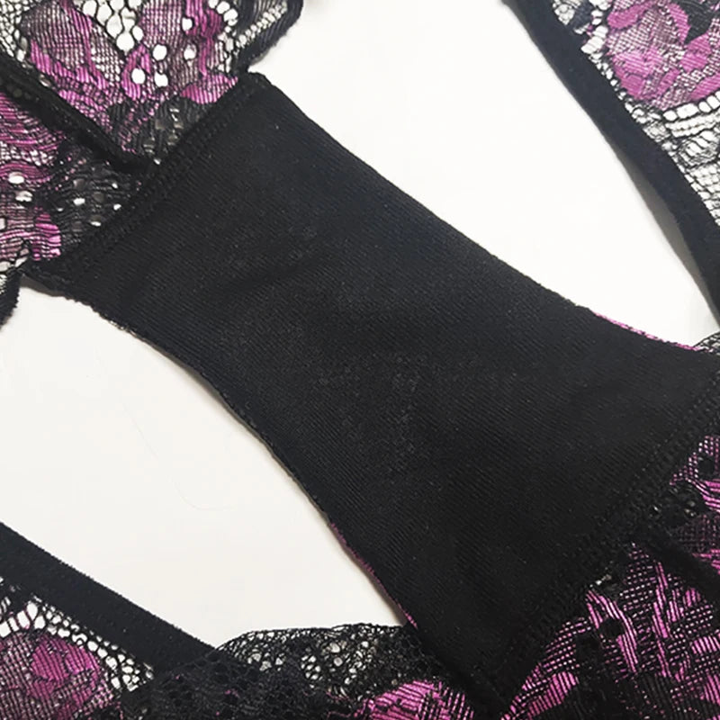 5pcs Lace Sexy Women Panties Mid Waist Perspective Floral Ladies Briefs Breathable Comfortable Female Underwear Viralgem Store