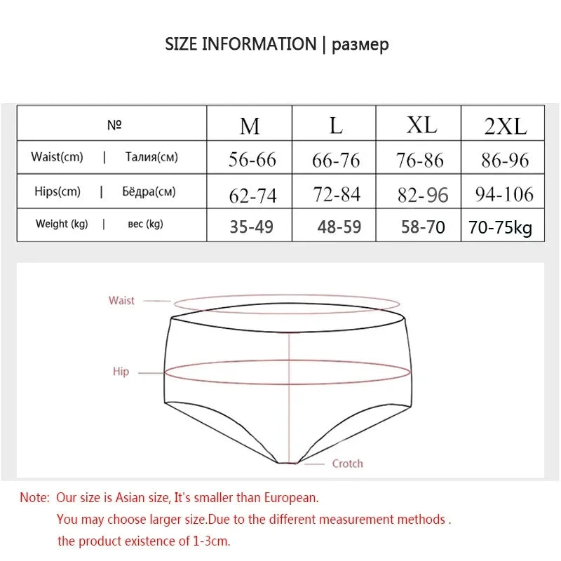 7Pcs Cotton Women's Panties Breathable Underwear Seamless Girls Briefs Solid Panty Soft Underpants Sexy Low-Rise Female Lingerie