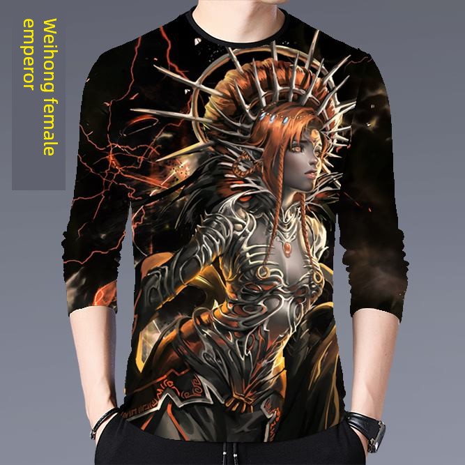 Trendy Printed Casual Long-Sleeved Chinese Style Top Hanfu