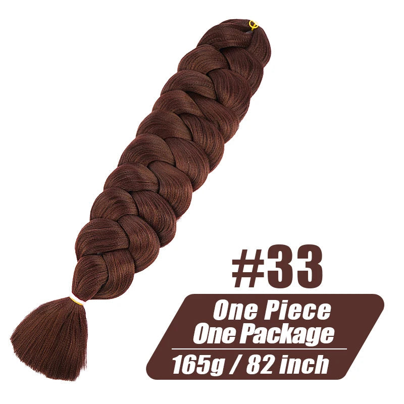 Xpression Jumbo Braiding Hair 82 Inch 165g Crochet Hair Pre Stretched Box Twist Braids Synthetic Hair Extensions For BWomen Viralgem Store