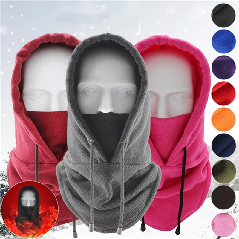 Thermal Fleece Balaclava Hat Hooded Neck Warmer Cycling Face Mask Outdoor Winter Skiing Sport Face Mask Men Cycling Masked Caps Viralgem Store