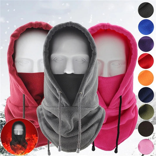 Thermal Fleece Balaclava Hat Hooded Neck Warmer Cycling Face Mask Outdoor Winter Skiing Sport Face Mask Men Cycling Masked Caps Viralgem Store