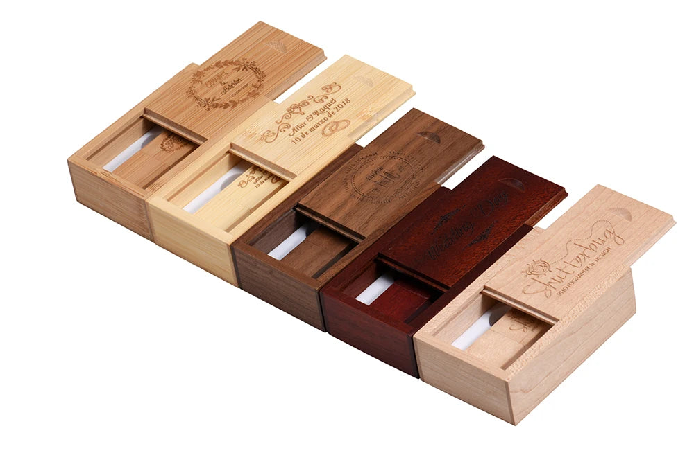 Wooden USB 3.0 Flash Drive 128GB High Speed Pen Drive 64GB Free Custom Logo Memory Stick Photography Wedding Gifts Pendrive 32GB