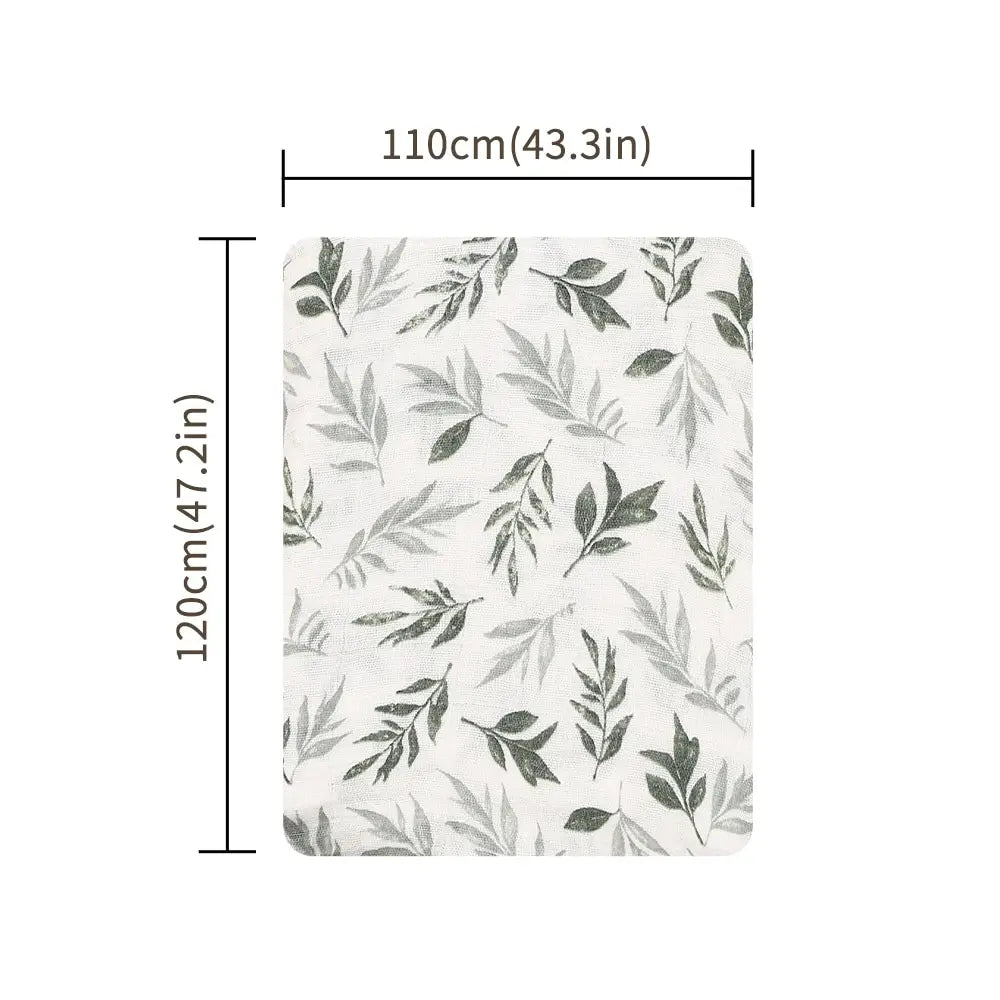 100% Cotton 120*110cm 2 Layers Newborn Baby Bath Towel Wrap Muslin Swaddle Blankets Viralgem Store