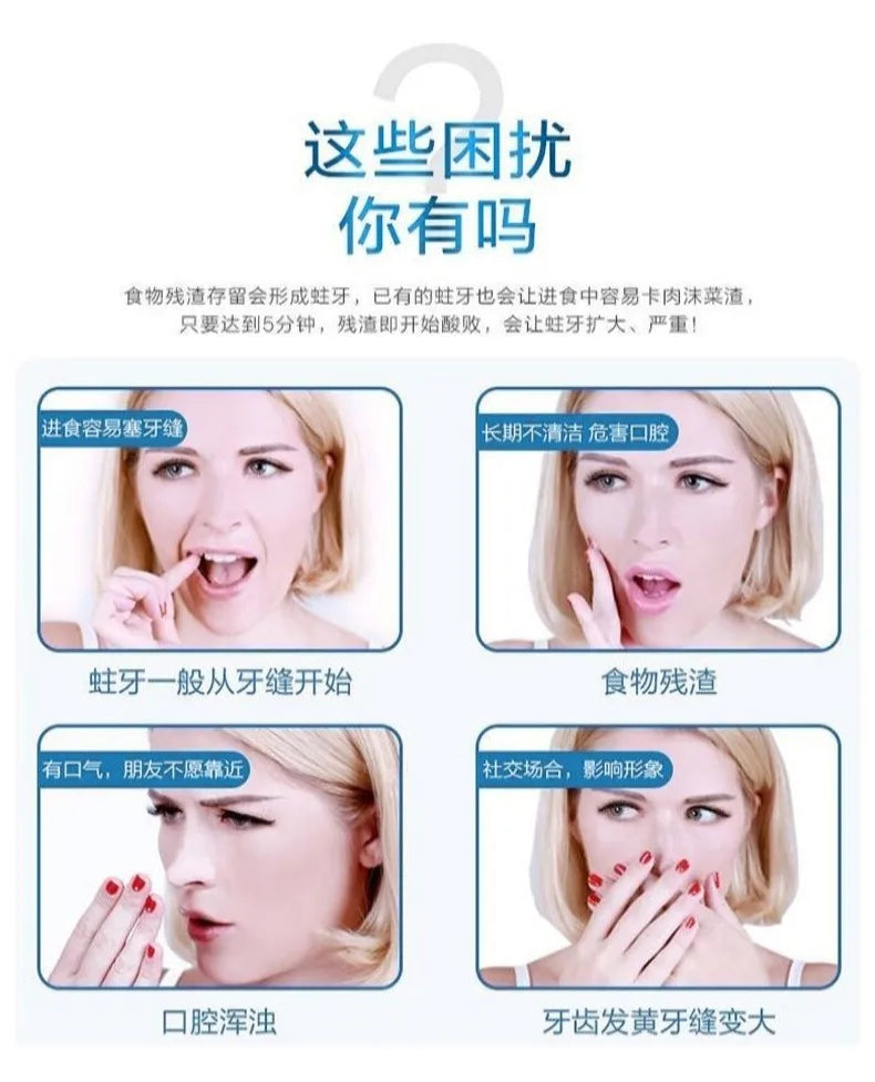 1Set Toothpick Set Metal Stainless Steel Oral Cleaning Tooth Flossing Portable Toothpick Floss Teeth Cleaner with Storage Tube