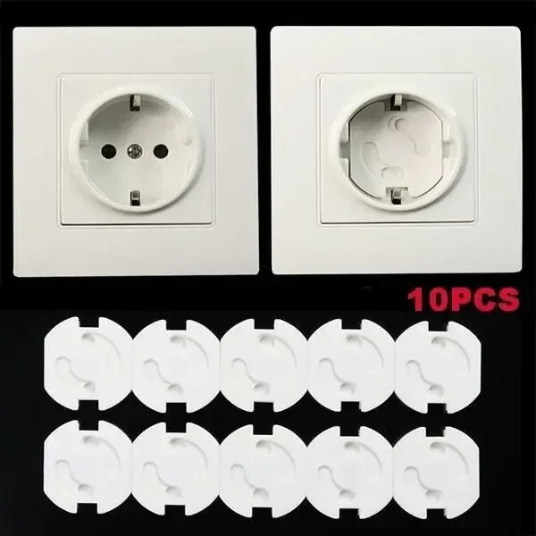 1/10pcs  Baby Safety Child Electric Socket Outlet Plug Protection Security Two Phase Safe Lock Cover Kids Sockets Cover Plugs Viralgem Store
