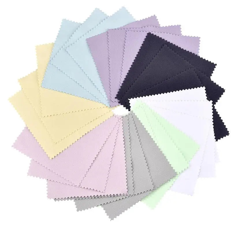 50Pcs Polish Polishing Cloth Silver Color Cleaning Polishing Cloth Soft Clean Wipe Wiping Cloth For Silver Gold Jewelry Tool