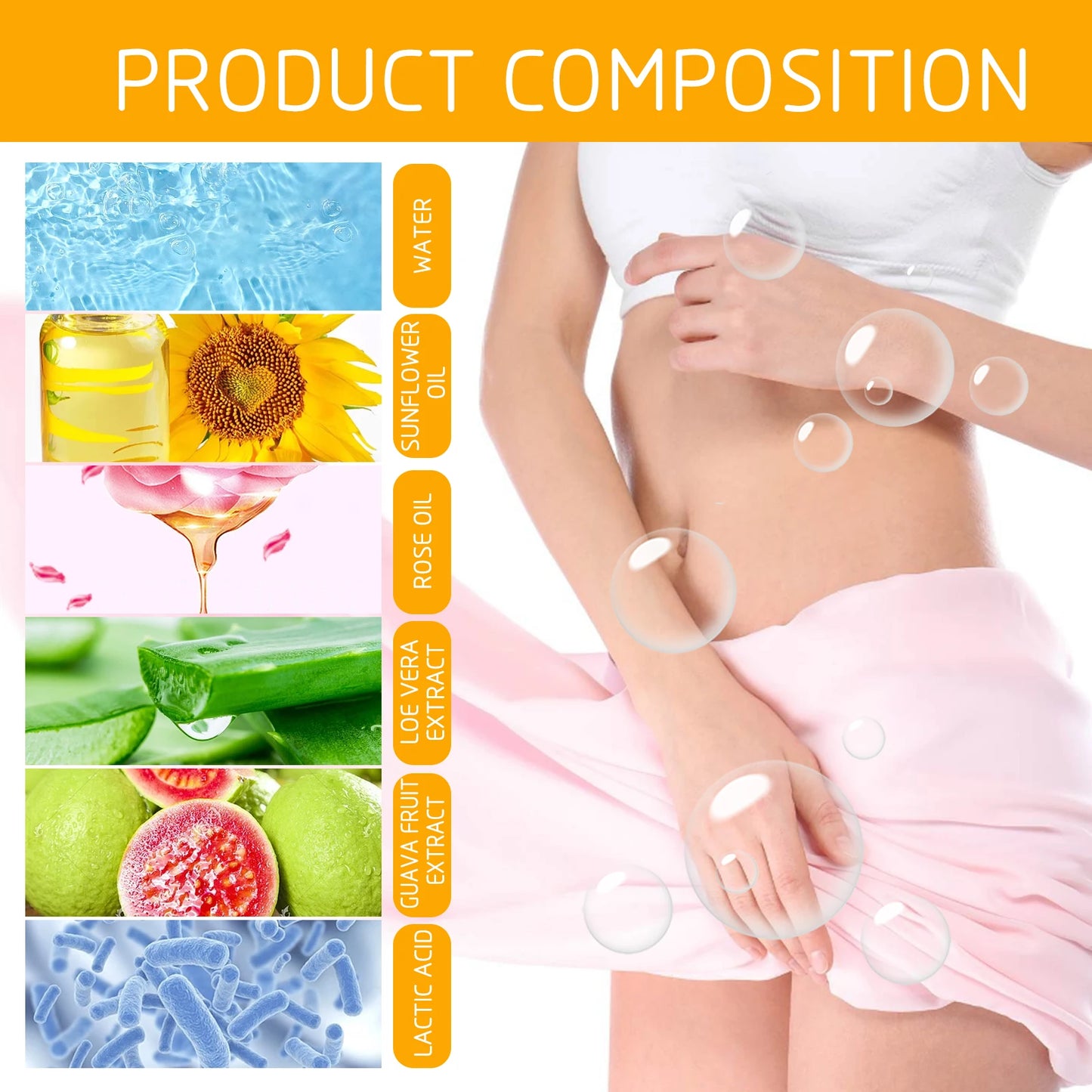Women Shower Gel Body Private Parts Cleansing Refreshing Oil Control Moisturizing Long-Lasting Fragrance Anti Itch Shower Gel