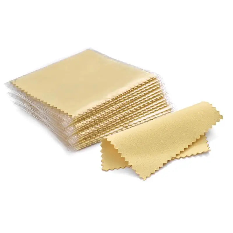 50Pcs Polish Polishing Cloth Silver Color Cleaning Polishing Cloth Soft Clean Wipe Wiping Cloth For Silver Gold Jewelry Tool