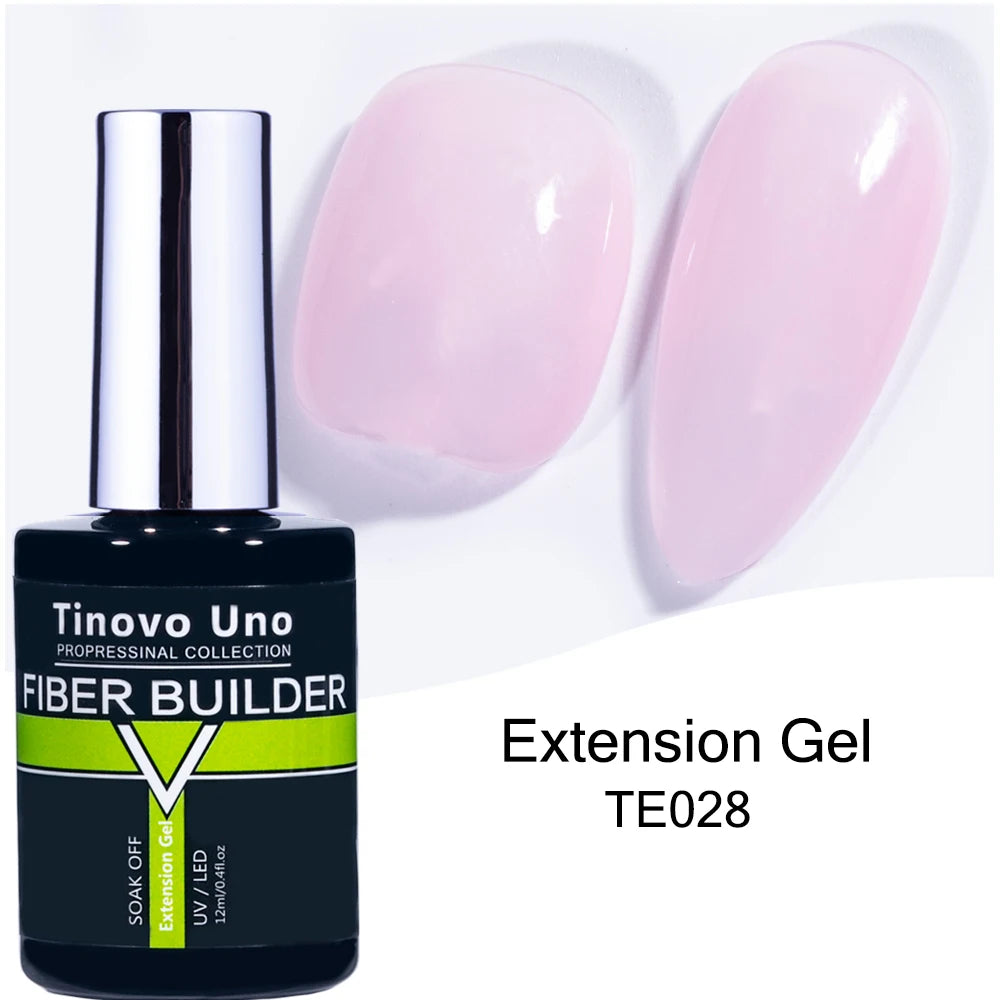 Tinovo Uno 41 Colors Builder Nail Gel in A Bottle Fiber Gel for Extensions Semi Permanent UV Building Poly Acrylic Nails Liquid