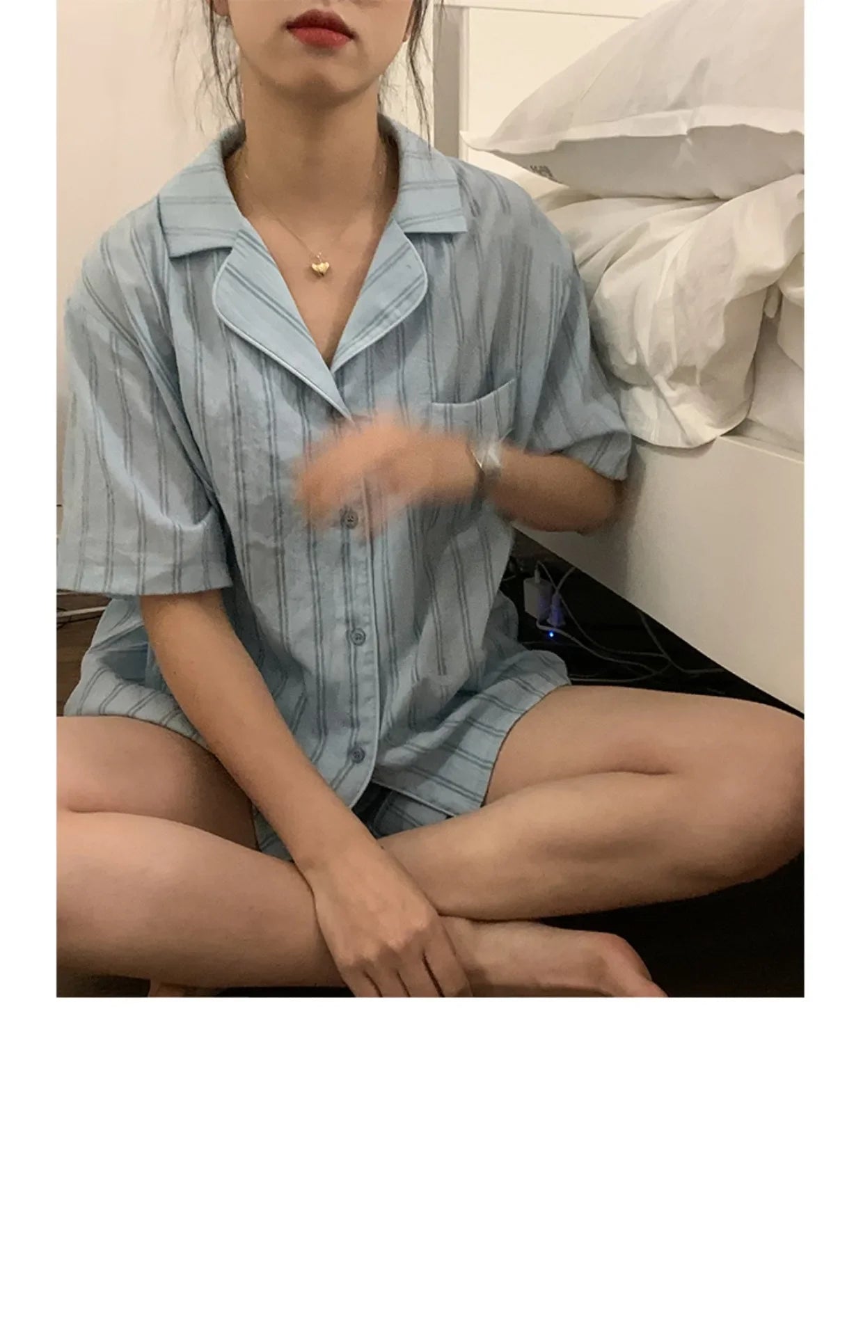 Summer Short Sleeve Shorts Pajama Set Women's Pajamas Sweet Students Can Wear Home Clothes Set Korean Style 2024 Hot Sale Spring