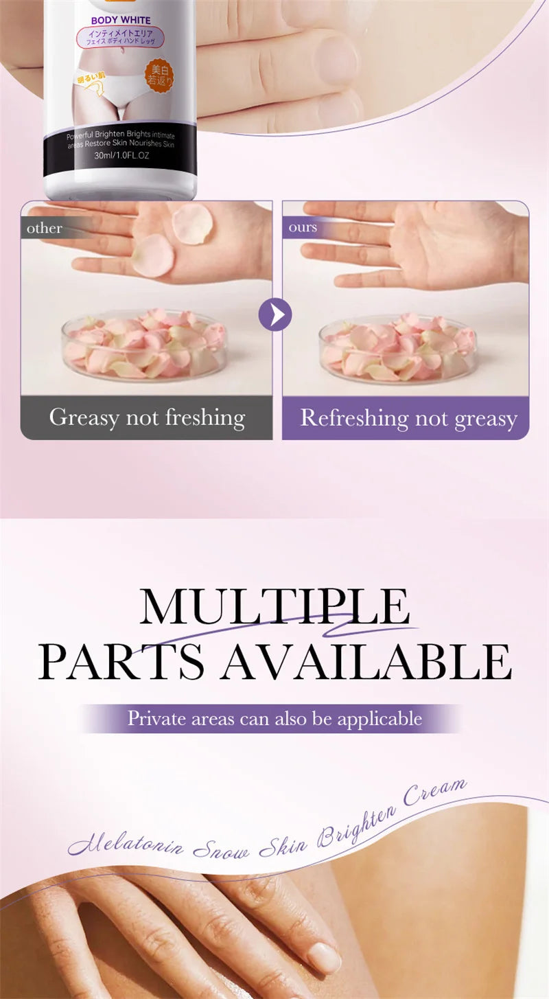 Whitening Cream Private Parts Underarm Bleaching Serum Whiten Butt Knee Brighten Inner Thigh Intimate Parts Dark Remove Melanin Viralgem Store