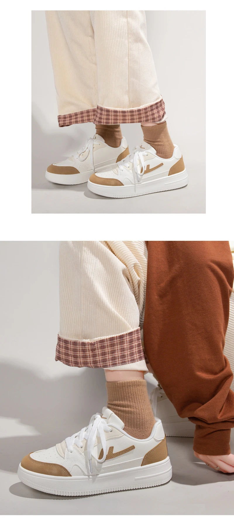 White Shoes For Women's Classic Spring And Autumn New Sports And Casual Trend Women's Shoes Versatile Ins Thick-Soled Shoes