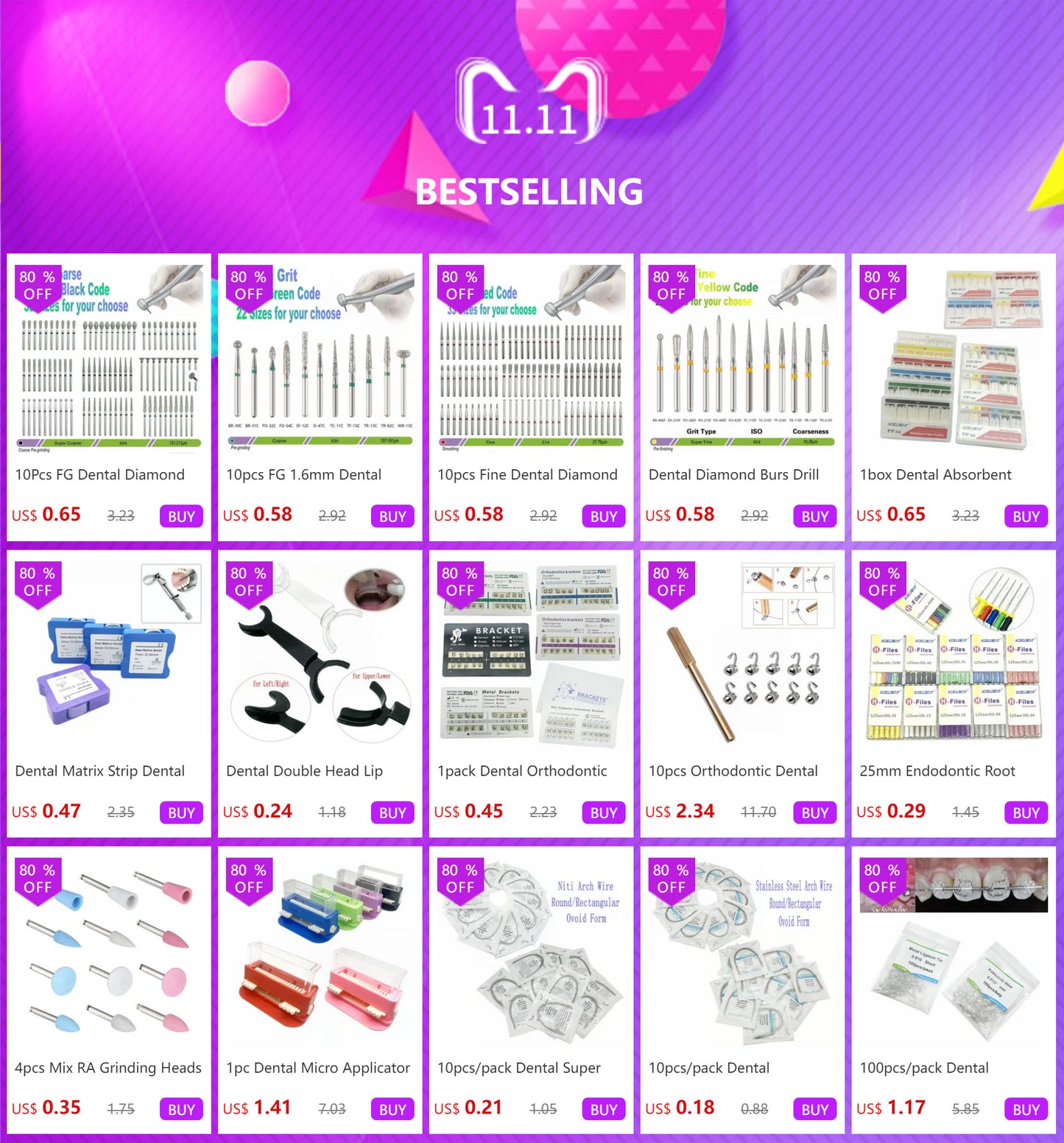 6pcs/set Dental Excavator Set of 6 Restorative Spoon Dental Instrument Tooth Whitening Pick Whientener Bleah Remove Stain