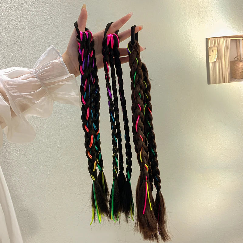 AISHG 1Pcs Synthetic Bubble Twist Ponytail For Women Elastic Twist Braid Rope Rubber Band Natural Lantern Girls Hair Accessories