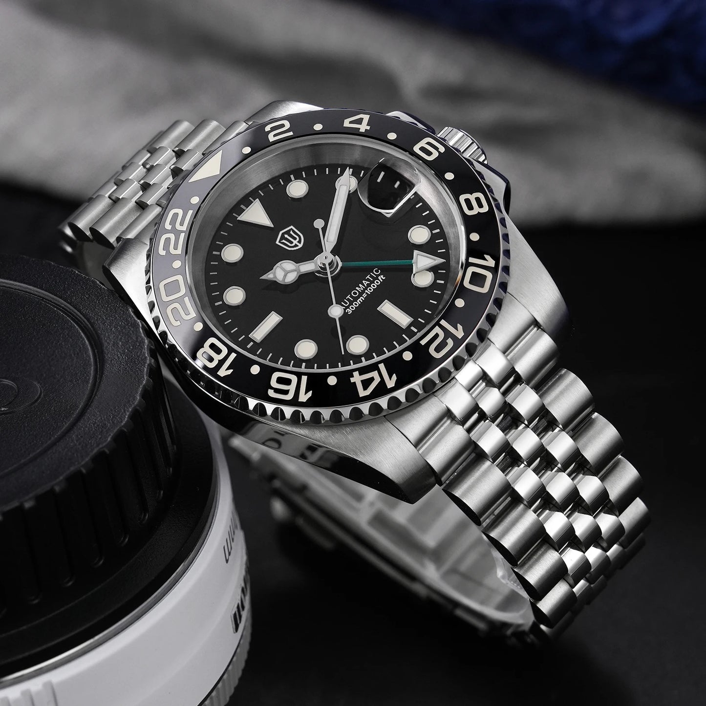 Watchdives WD16760 NH34 Sub GMT Watch Stainless Steel Sapphire Automatic Movement BGW9 Luminous 300m Waterproof Watches for men