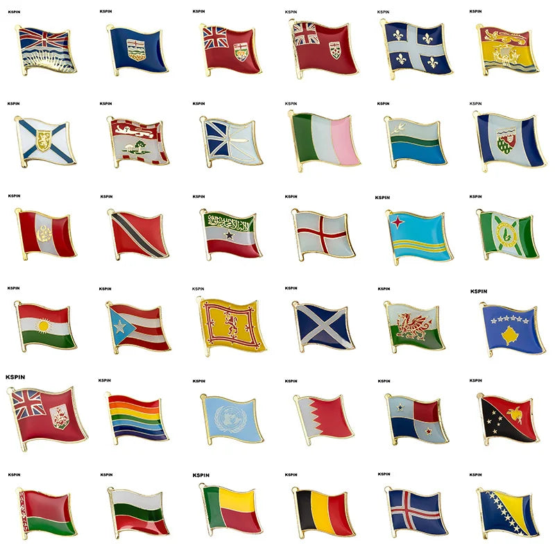 300+ Metal Flag Countries Flag Laple Pin Badge Pin For You Choose