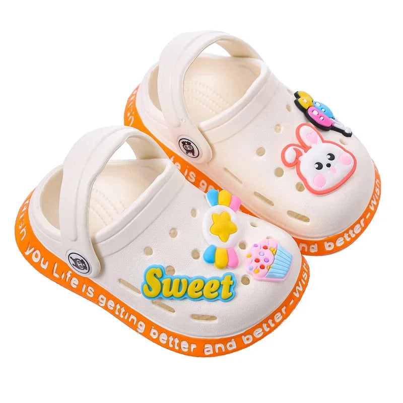 Summer Children Garden Slippers Shoes Boys&Girls Beach Sandal Kids Lightweight Breathable Cute Cartoon Slip Baby Slippers