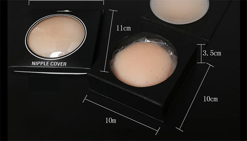 Women Silicone Breast Petals Reusable Invisible Self Adhesive Nipple Cover Breast Bra Pasties Mat Stickers Intimates Accessories