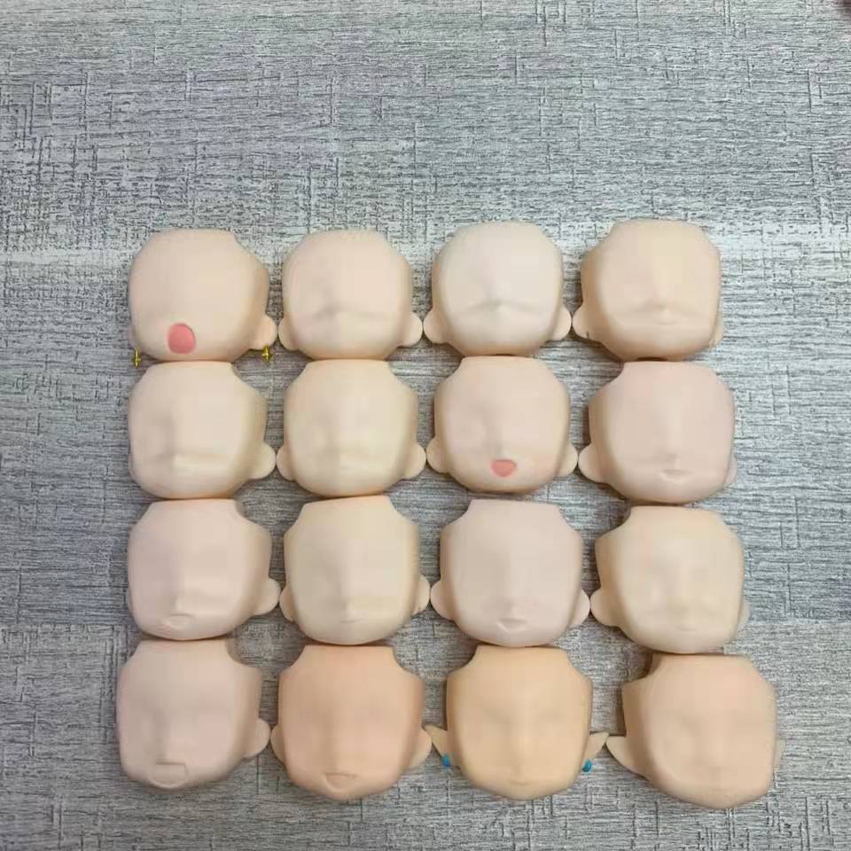 4 Pieces/ Set GSC Doll Face No Make Up Accessories for 1/8 BJD Doll DIY Toy for Children Elf or Human Face Send In Random
