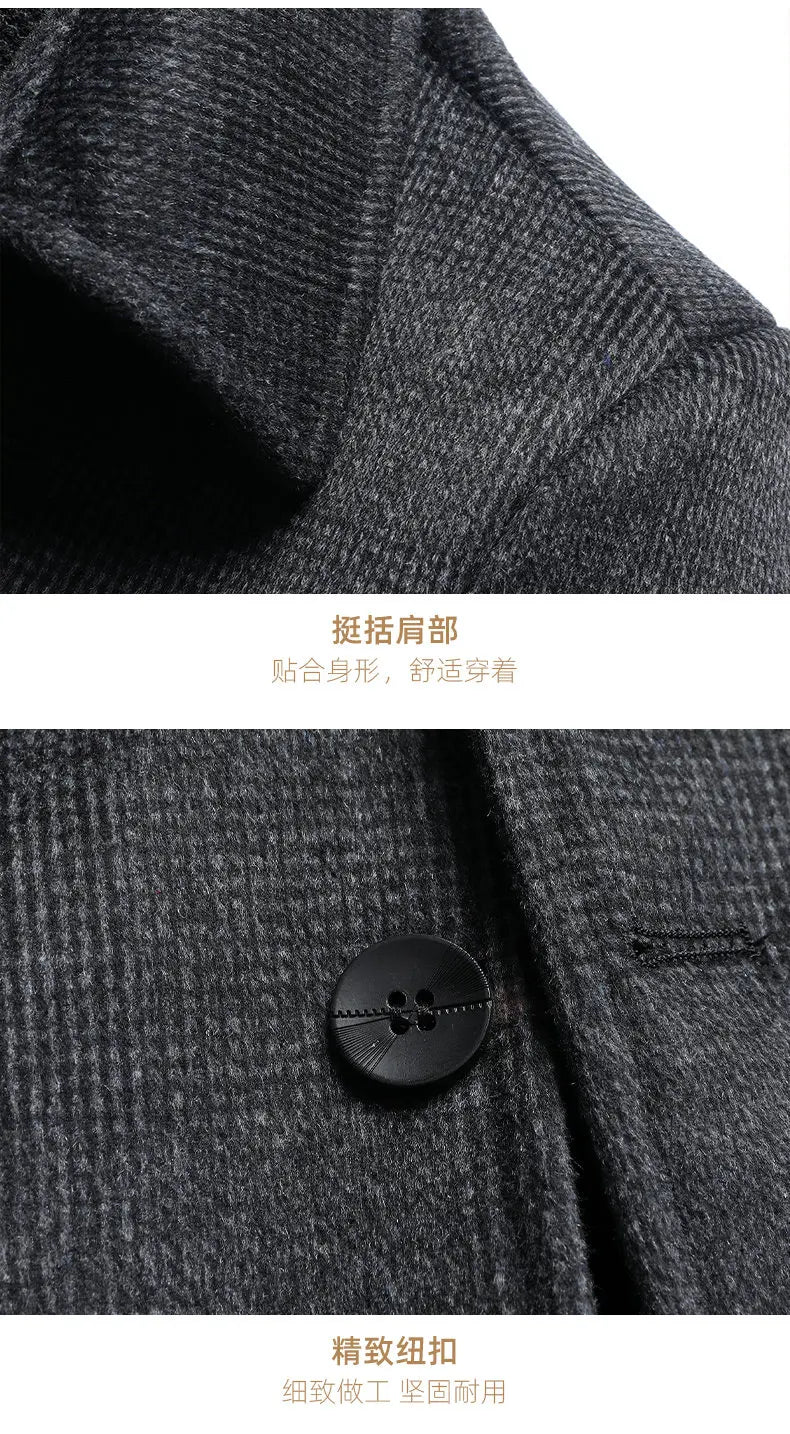 2023 new arrival winter jacket men fashion Woolen Coat Men's Casual Wool thicken warm trench coat Men Dress Jacket Size M-4XL