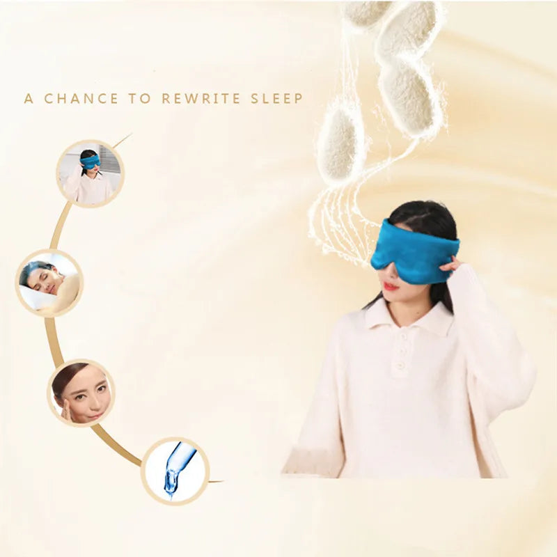3D Memory Real Silk Sleep Mask Patches Face Sleeping Mask Eyeshade Shading Breathable Eye Mask Sleep Aid Anti Snore Eye Patch Viralgem Store