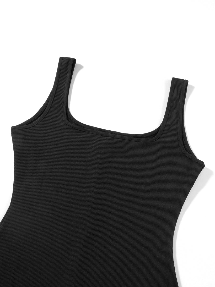 Women Sleeveless Bodycon Jumpsuit Summer Solid Color U-neck Romper Pants Streetwear Clubwear Viralgem Store