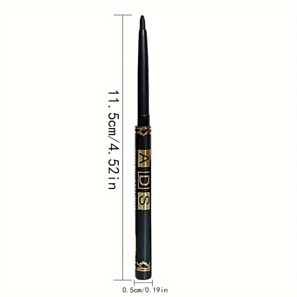 3Pcs Waterproof & Sweat-Proof Black Eyeliner Pencil - Long-LastingSmudge-Proof for Bold Eye Makeup, Easy Glide Formula for Perfe