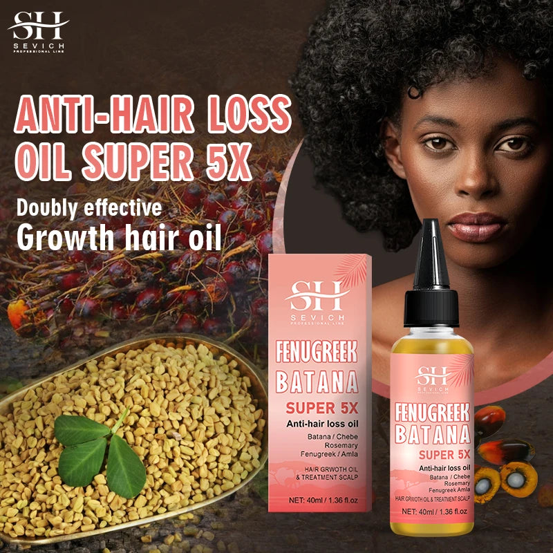 Super 5x Fenugreek Anti-Hair Loss Oil For Man Hair Treatment Fast Regrowth Thicken Oils Scalp Damaged  Repair Care Products Viralgem Store